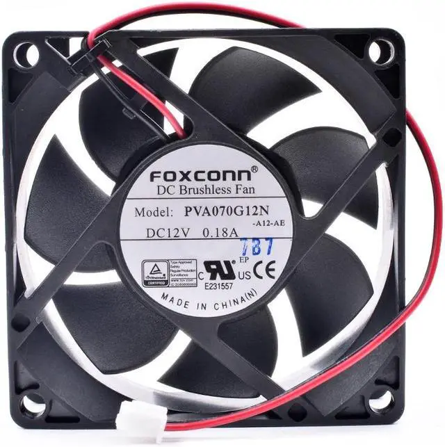 Alt view image 4 of 4 - Original PVA070G12N 7cm 7025 7cm 12V 0.18A chassis power supply cooling fan