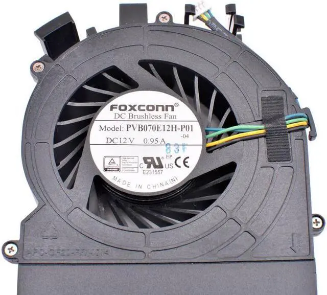 Alt view image 4 of 4 - PVB070E12H-P01 12V 0.95A 01MN630 Alpha computer host cooling fan