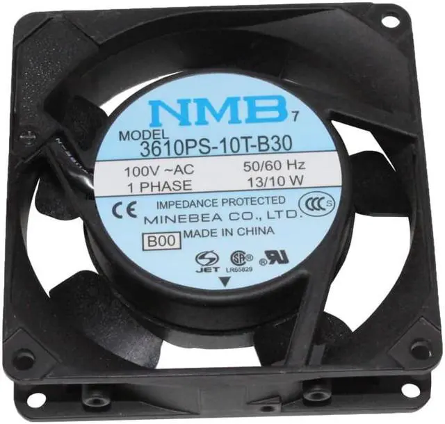 Alt view image 2 of 5 - New and  3610PS-10T-B30 9cm 92mm 9025 92x92x25mm AC 100V 13W Double ball bearing plug type AC cabinet cooling fan