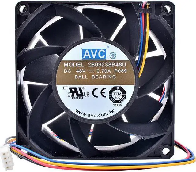 Alt view image 4 of 4 - New and original 2B09238B48U DC 48V 0.70A 9238 92x92x38mm High-end server inverter cooling fan