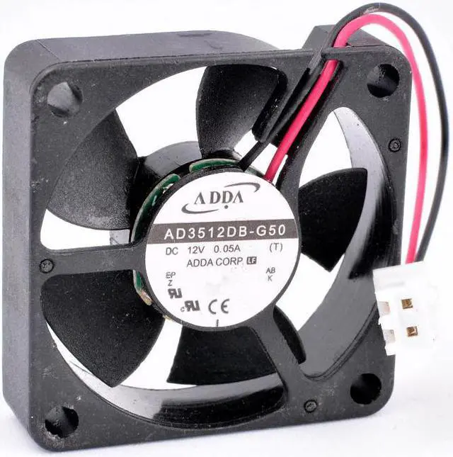 Alt view image 3 of 4 - AD3512DB-G50 3.5cm 35mm fan 35x35x10mm DC12V 0.05A 2 lines dual ball bearing ultra-quiet micro host cooling fan