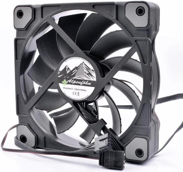 Alt view image 3 of 4 - Alpenföhn Wing Boost3 -120mm RGB fan 12cm 12025 120x120x25mm 12V 4 lines pwm CPU water cooled RGB cooling fan