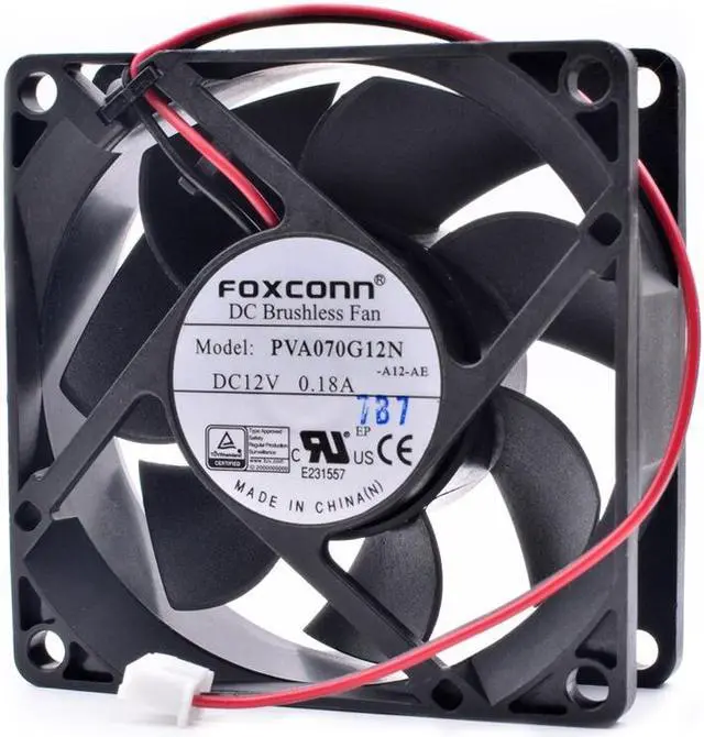 Alt view image 3 of 4 - Original PVA070G12N 7cm 7025 7cm 12V 0.18A chassis power supply cooling fan