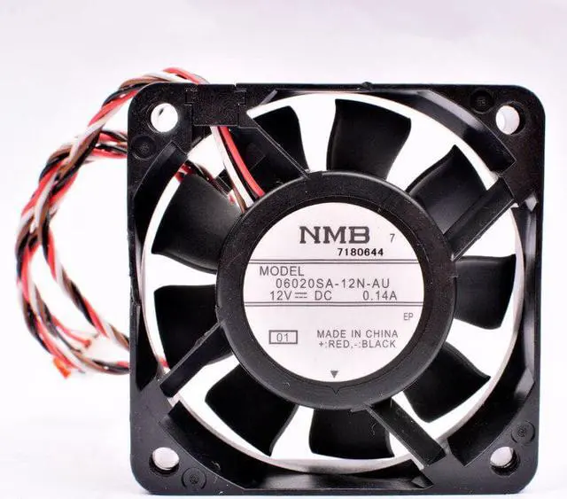 Alt view image 4 of 4 - 06020SA-12N-AU 6cm 6020 60x60x20mm DC12V 0.14A switch server cooling fan