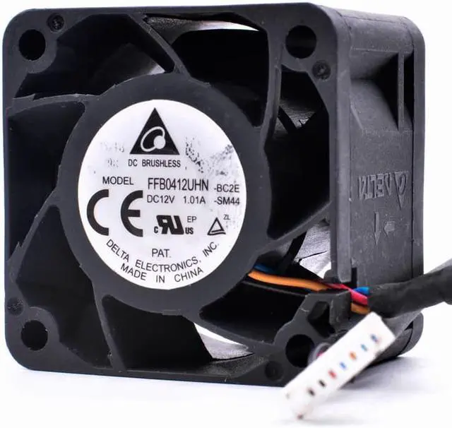 Alt view image 2 of 4 - FFB0412UHN 4cm 4028 40x40x28mm DC12V 1.01A 1U 2U server power supply large air volume cooling fan