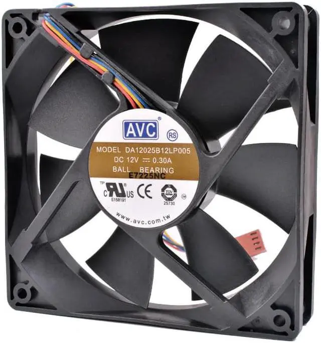 Alt view image 2 of 7 - DA12025B12LP005 120mm fan 12cm 12025 12V 0.30A 4-wire PWM computer CPU high air volume cooling fan