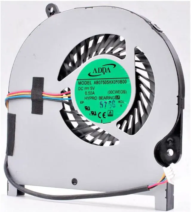 Alt view image 2 of 4 - AB07505HX050B00 DC5V 0.50A Toshiba notebook built-in CPU cooling fan