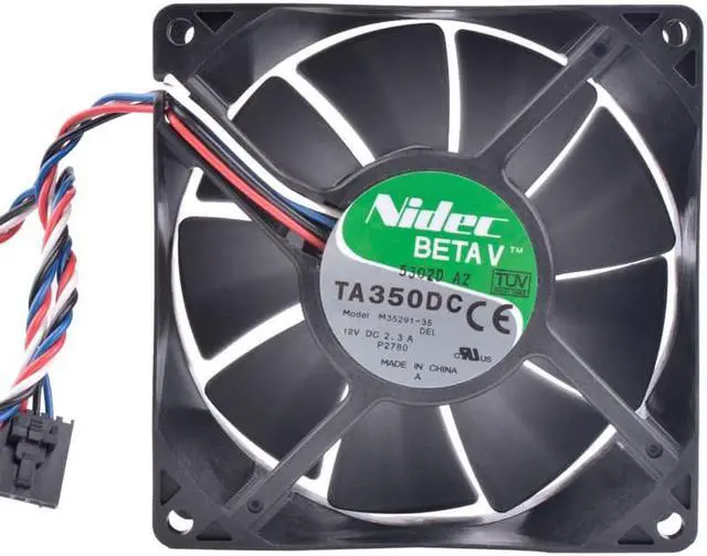 Alt view image 3 of 4 - M35291-35 9038 12V 2.3A 4-wire 5pin GX280 Dimension 4700 double ball bearing air volume server cooling fan