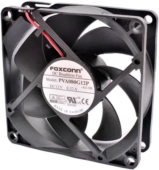 Alt view image 3 of 4 - PVA080G12P 8cm 8025 80mm fan 80x80x25mm DC12V 0.32A power supply video recorder high air volume cooling fan