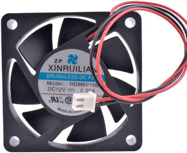 Alt view image 4 of 4 - RDM6015B2 6cm 6015 60mm fan 60x60x15mm 12V 0.35A Double ball bearing large air volume cooling fan