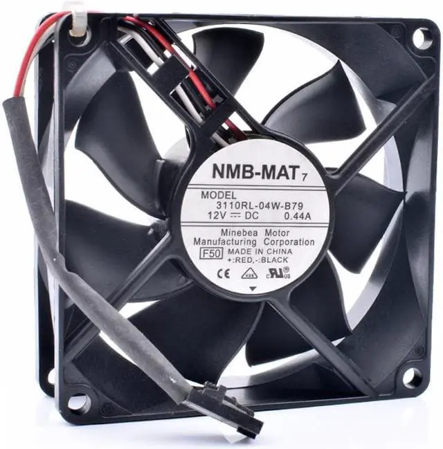 Alt view image 3 of 4 - 3110RL-04W-B79 8cm 8025 80mm fan 12V 0.44A  server chassis power cooling fan