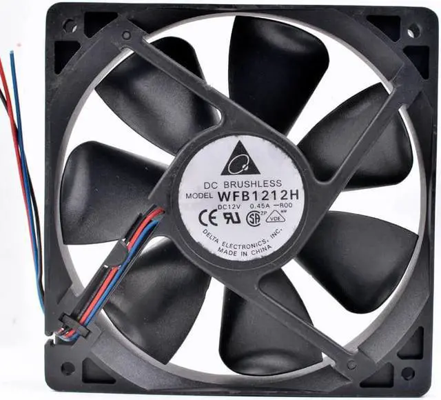 Alt view image 3 of 4 - WFB1212H-R00 12cm 12025 120mm fan DC12V 0.45A stall alarm large air volume computer chassis power cooling fan
