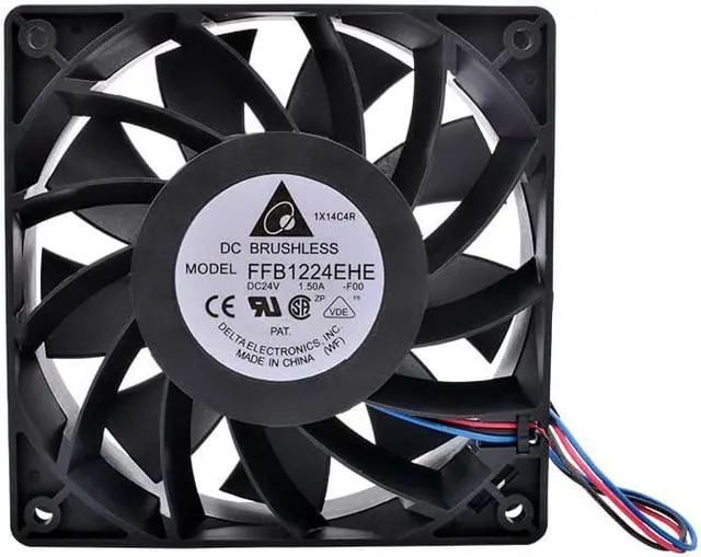 Alt view image 3 of 4 - New and  FFB1224EHE 12cm 120mm 12038 24V 1.50A Double ball air volume inverter cooling fan