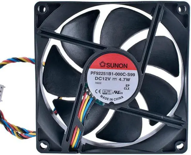 Alt view image 3 of 4 - PF92251B1-000C-S99 9cm 90mm 92mm 9025 9225 12V 4.7W Dual ball bearing 4-wire PWM high volume air cooling fan