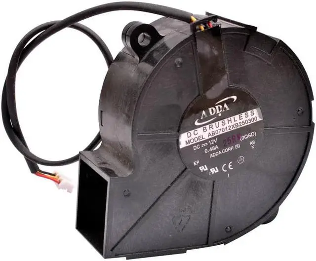 Alt view image 2 of 3 - AB0712XB250300 7cm 70mm 7025 12V 0.48A turbo blower for projector cooling fan