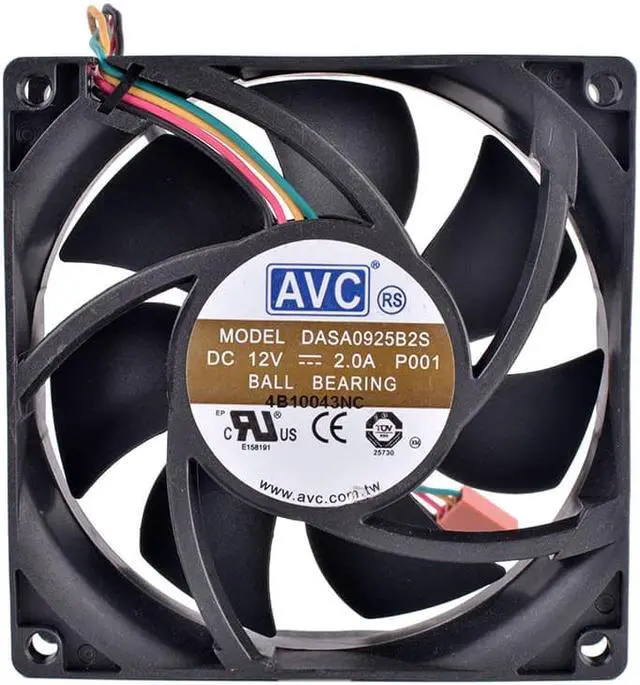 Alt view image 2 of 4 - DASA0925B2S 9cm 90mm 92mm 9025 9225 92x92x25mm 12V 2.0A Double ball bearing air volume server cooling fan