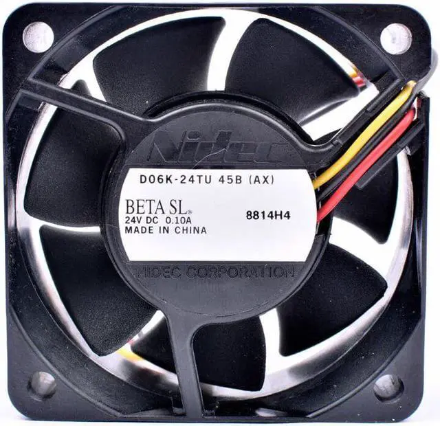 Alt view image 4 of 4 - D06K-24TU 45B 6cm 60mm fan 60x60x25mm 6025 DC24V 0.10A 3-line silent inverter cooling fan