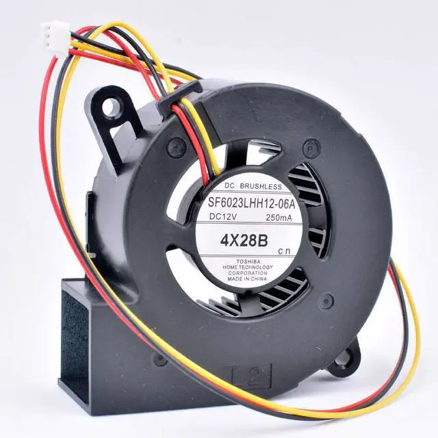 Main image of SF6023LHH12-06A 60x60x23mm 60mm fan DC12V 250MA 4X28B Turbo blower cooling fan suitable for projectors and retrofit cooling
