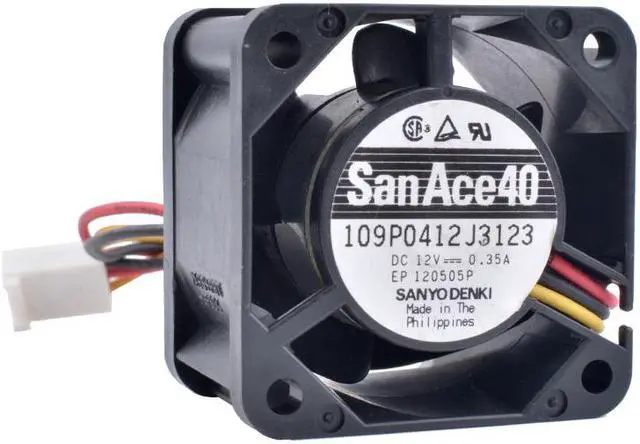 Main image of 109P0412J3123 4cm 4028 40mm fan 12V 0.35A Double Ball Bearing Server Frequency Converter Cooling Fan