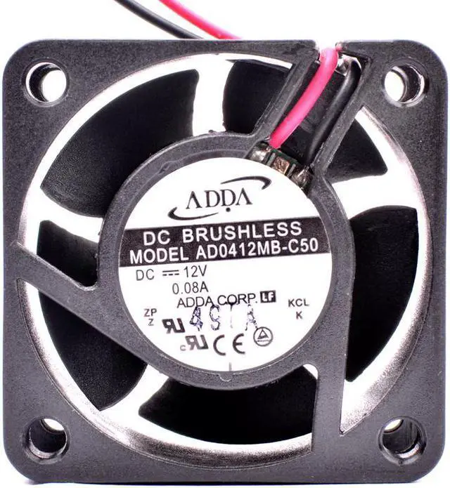 Main image of AD0412MB-C50 4cm 4020 40mm fan 40x40x20mm DC12V 0.08A 2 lines ball mute switch cooling fan