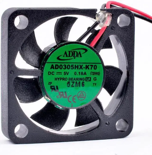 Alt view image 2 of 3 - AD0305HX-K70 30mm fan 3cm 3006 30x30x6mm DC5V 0.18A miniature and very thin USB large air volume cooling fan