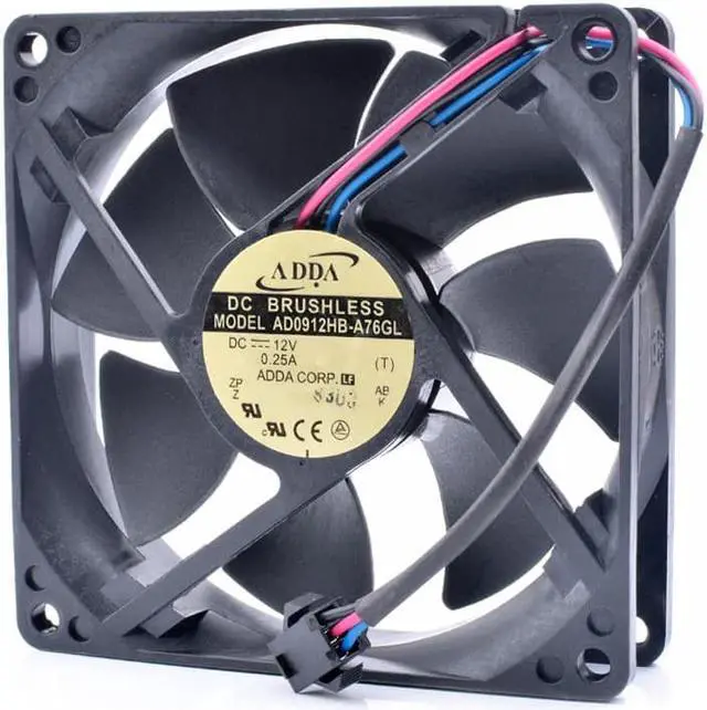 Alt view image 3 of 4 - AD0912HB-A76GL 9cm 9025 12V0.25A ARK-6000 central control unit cooling fan