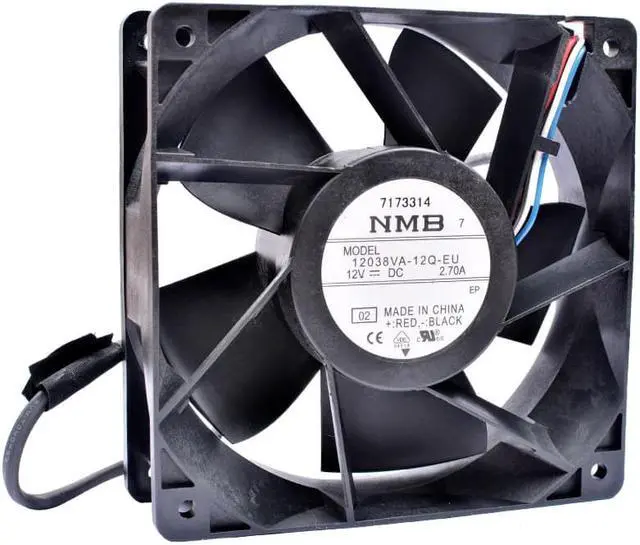 Alt view image 3 of 4 - 12038VA-12Q-EU 12cm 120x120x38mm 120mm fan DC12V 2.70A chassis server high-volume cooling fan