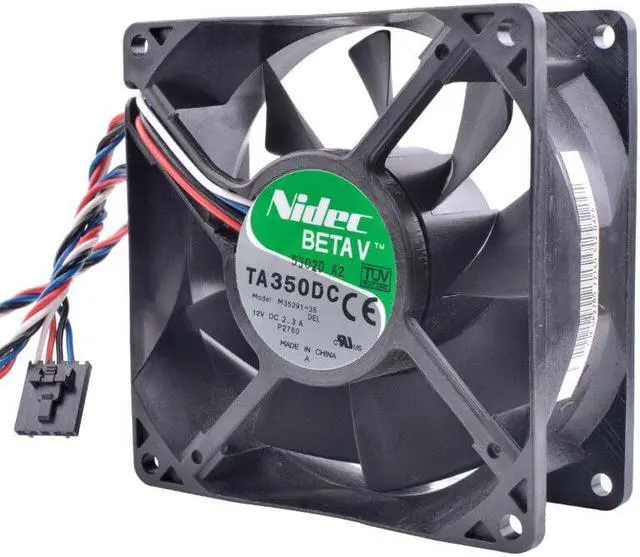 Alt view image 4 of 4 - M35291-35 9038 12V 2.3A 4-wire 5pin GX280 Dimension 4700 double ball bearing air volume server cooling fan