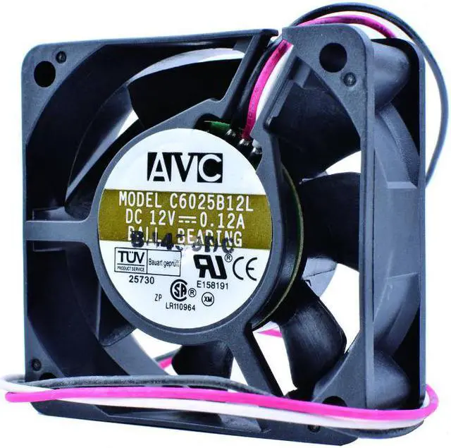 Alt view image 2 of 3 - COOLING REVOLUTION C6025B12L 6cm 6025 12V 0.12A 3-wire speed monitoring function mute computer CPU cooling fan