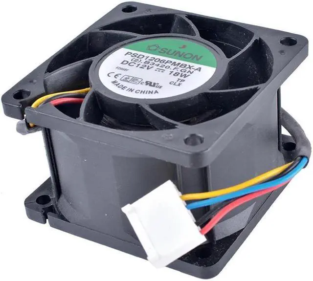 Alt view image 4 of 4 - PSD1206PMBX-A 6cm 60mm fan 6038 12V 18W Double ball bearing large air volume server cooling fan