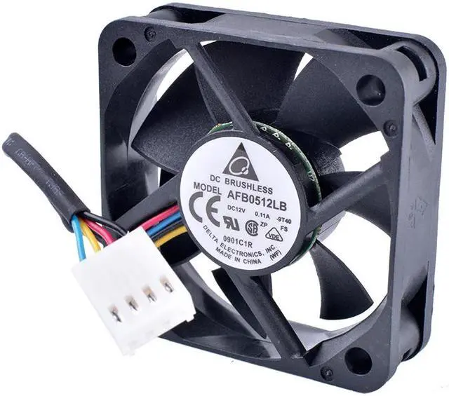 Alt view image 4 of 5 - AFB0512LB 5015 50x50x15mm 50mm fan 12V 0.11A Double ball bearing 4 wire 4pin mute cooling fan