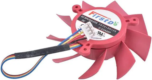 Alt view image 3 of 7 - FD7015H12S 65mm 39mm fan 12V 0.43A 4Pin HD5770 HD5850 HD5830 VGA Video Card cooling Fan