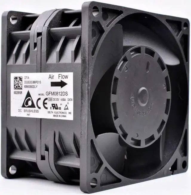 Alt view image 2 of 4 - GFM0812DS 8cm 8056 12V 4.80A DQ5DC88P015 Server Cooling Fan