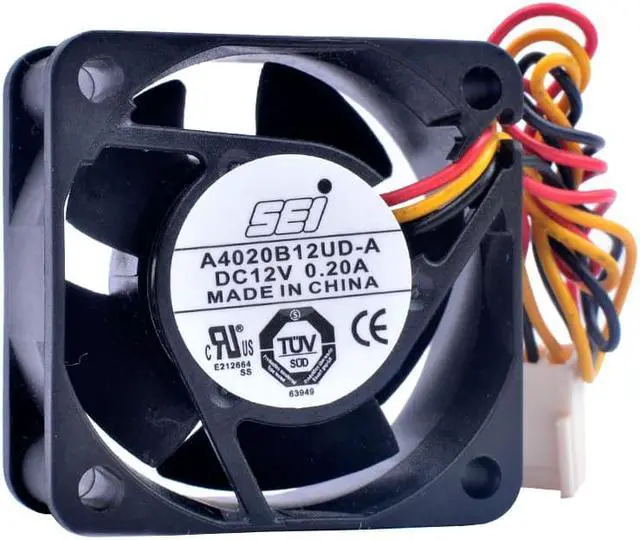 Alt view image 3 of 4 - A4020B12UD-A 4cm 4020 40mm fan 40x40x20mm DC12V 0.20A 3 lines Speed monitoring Suitable for CPU/router switch cooling fan