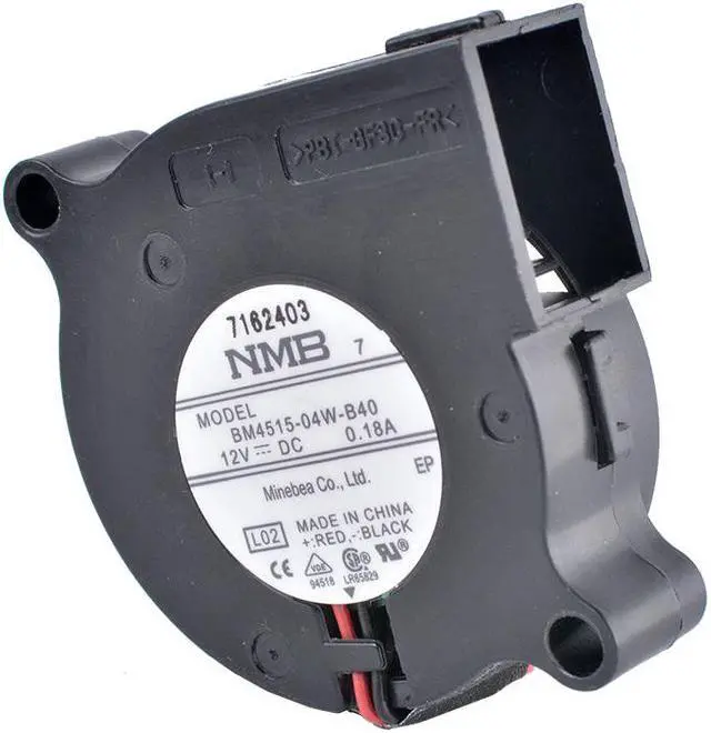 Alt view image 3 of 4 - BM4515-04W-B40 4515 45x45x15mm 4.5cm 45mm fan 12V 0.18A Double Ball Bearing Centrifugal Turbo Blower Fan