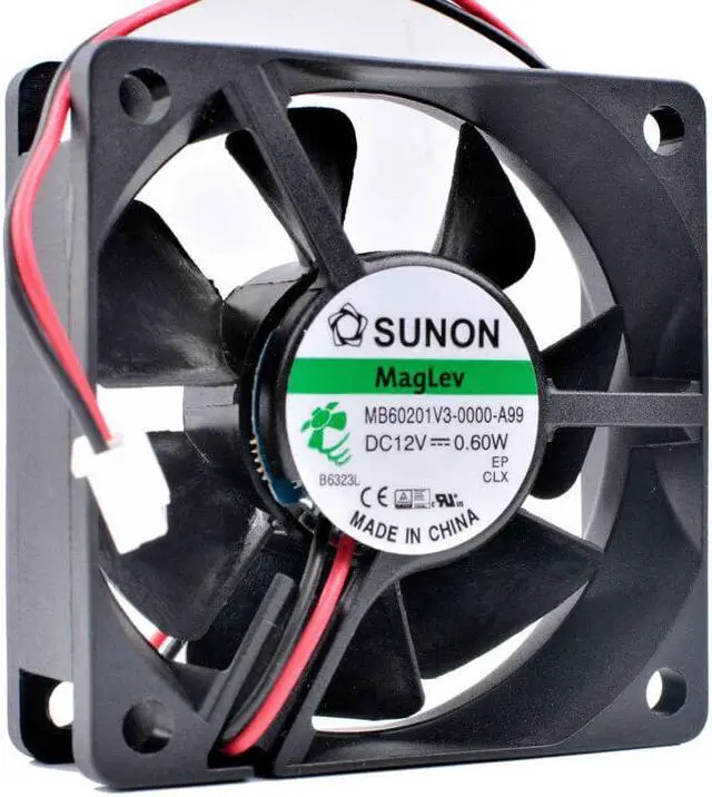 Alt view image 4 of 7 - MB60201V3-0000-A99 6cm 6020 60mm fan DC12V 0.60W Thermal Support Devices Chassis power supply silent cooling fan