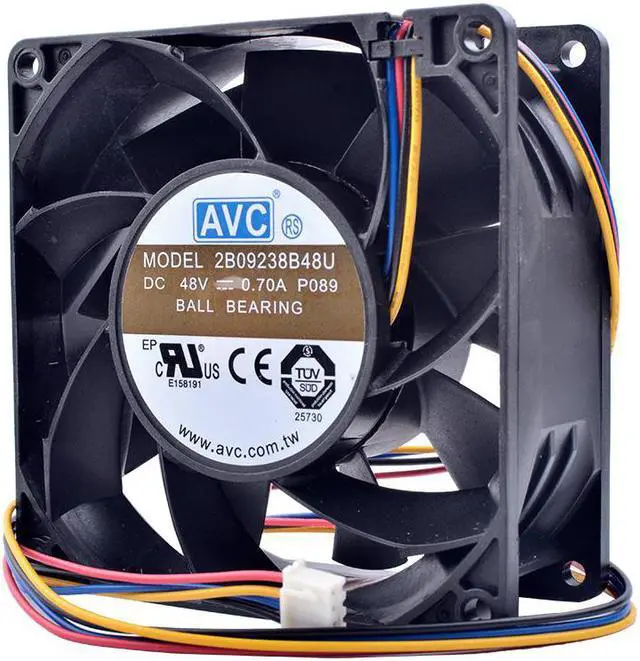 Alt view image 2 of 4 - New and original 2B09238B48U DC 48V 0.70A 9238 92x92x38mm High-end server inverter cooling fan