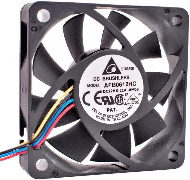 Main image of AFB0612HC-AM03 6cm 60mm fan 60x60x13mm DC12V 0.21A 4 lines double ball bearing pwm chassis CPU cooling fan