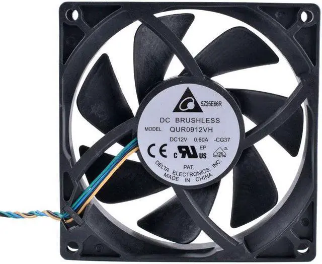 Alt view image 5 of 5 - QUR0912VH 9CM 92X92X25mm 12V 0.60A 4 lines pwm large air volume computer CPU radiator fan Mini water cooling fan