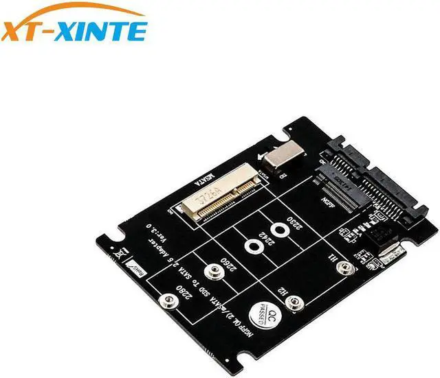 Main image of XT-XINTE 2 in 1 M.2 B Key Mini SATA SSD to SATA3.0 Adapter Card for mSATA SSD M2 2230 2242 2260 2280 for NGFF Adapter w Switch