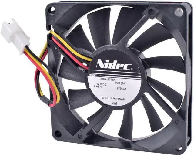 Alt view image 4 of 4 - D08R-12TS1 8cm 80mm fan 8015 12V 0.09A 3-wire ultra-quiet cooling fan
