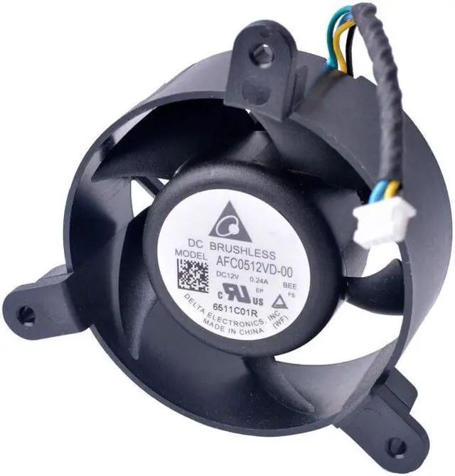 Alt view image 4 of 6 - 5020 12V afc0512vd-00 0.24A 5CM Double ball bearing large air volume cooling fan