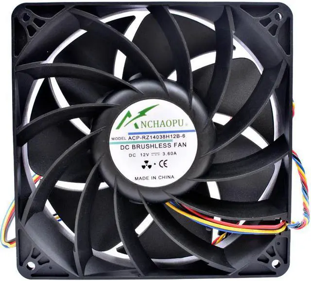 Alt view image 2 of 4 - 14038 14cm 140x140x38mm 140mm fan DC12V 3.60A 4 lines large air volume suitable for supercomputer server chassis cooling fan