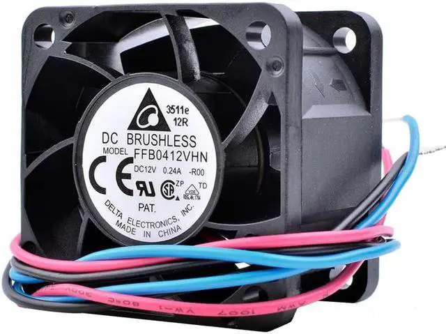 Alt view image 2 of 3 - FFB0412VHN-R00 4cm 4028 DC 12V 0.24A Double ball bearing large air volume power supply cooling fan