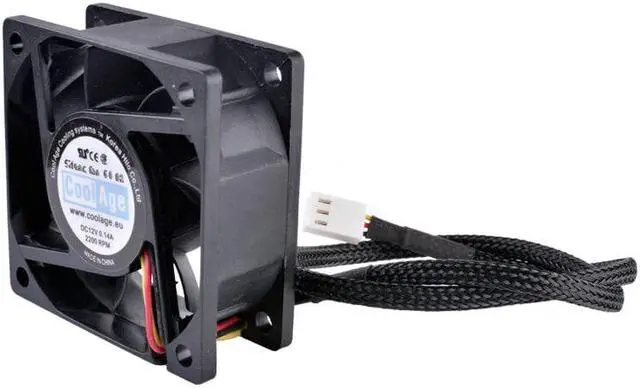 Alt view image 5 of 5 - CoolAge 6025 6CM 60x60x25mm 12V 0.14A cpu cooler super silent cooling fan