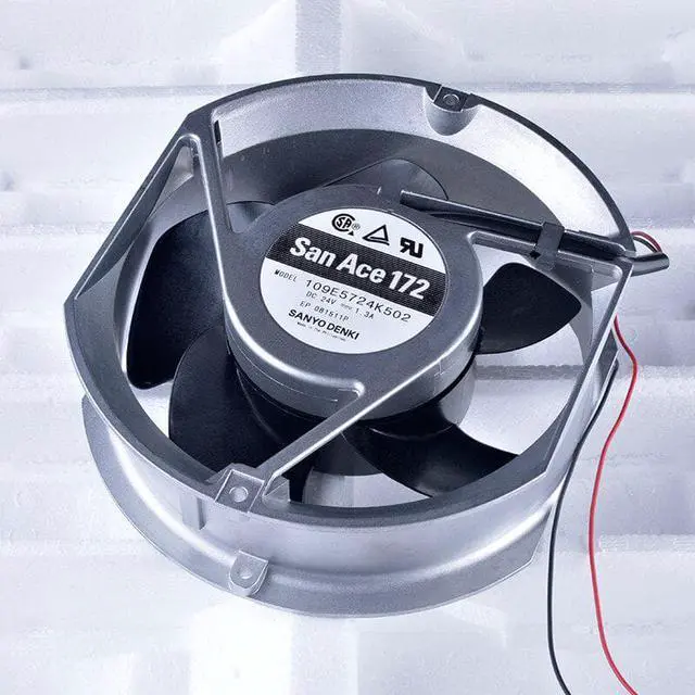 Alt view image 6 of 6 - 109E5724K502 17251 172x150x52mm 24V 1.30A double ball strong wind volume dc cooling fan