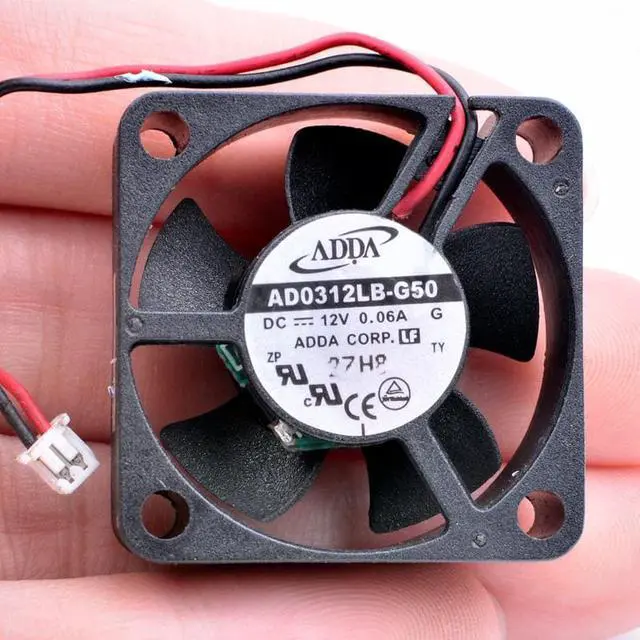 Alt view image 3 of 4 - AD0312LB-G50 3cm 3010 30x30x10mm DC12V 0.06A Double ball bearing router micro device small cooling fan