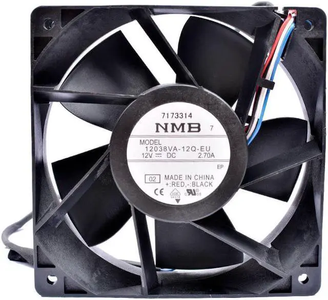 Alt view image 4 of 4 - 12038VA-12Q-EU 12cm 120x120x38mm 120mm fan DC12V 2.70A chassis server high-volume cooling fan
