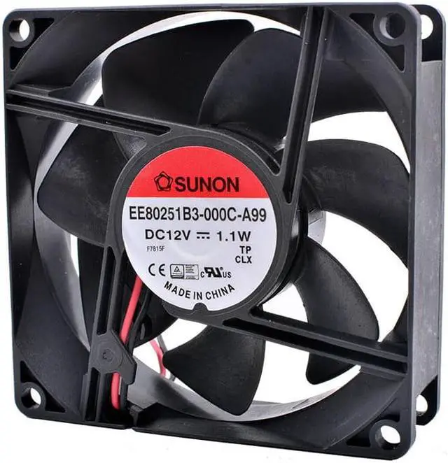 Alt view image 2 of 4 - EE80251B3-000C-A99 8cm 8025 12V 1.1W Double ball bearing mute air volume computer power cooling fan