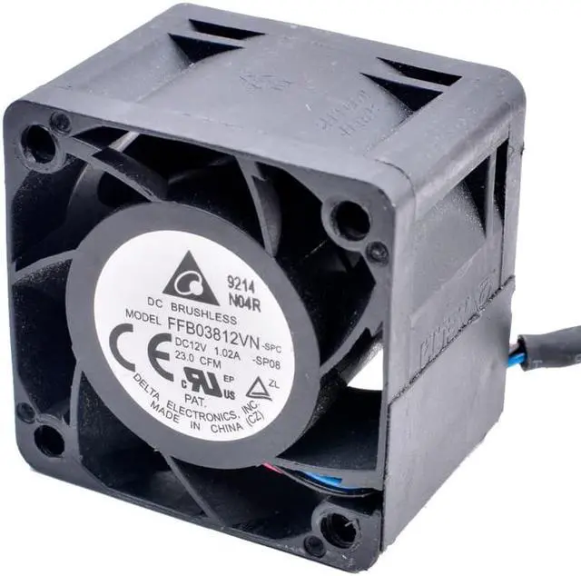 Alt view image 2 of 2 - FFB03812VN 3.8cm 3828 38x38x28mm 23CFM 12V 1.02A power server cooling fan